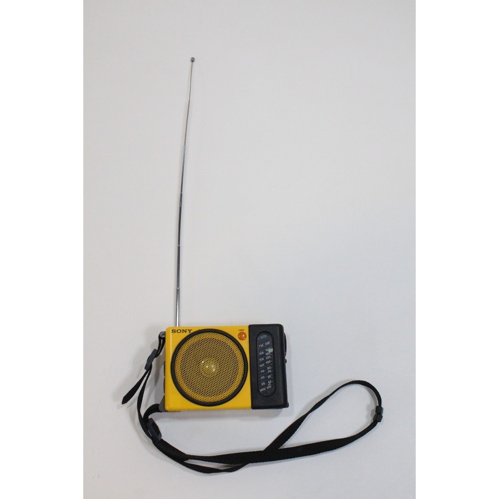 Sony Sports Radio Yellow Good Vintage ICF-S75W FM AM Portable Receiver